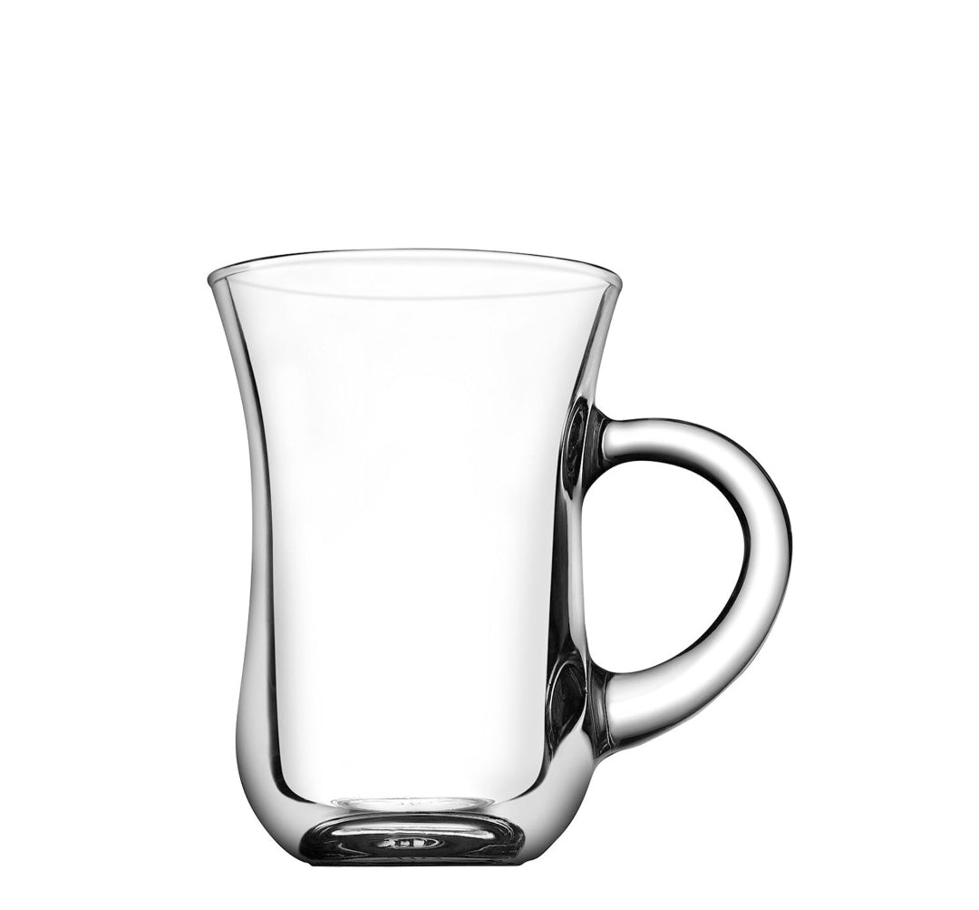 Crystal and Transparent 145ml Glass Mugs pack of 6
