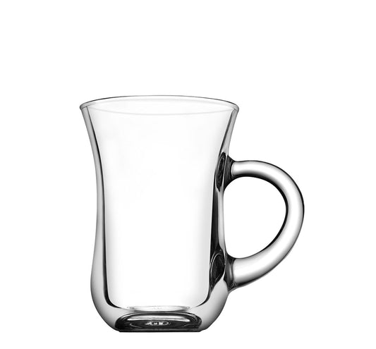 Crystal and Transparent 145ml Glass Mugs pack of 6