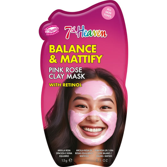 Masque à l'Argile Rose Équilibrant et Matifiant 7th Heaven GEN087