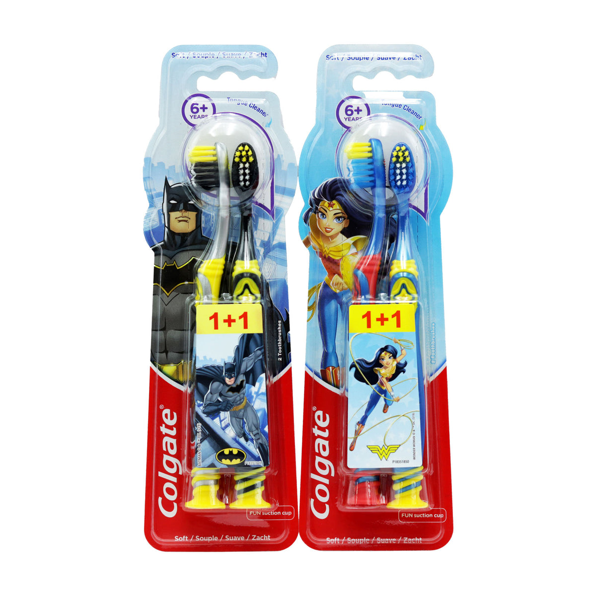 COLGATE TOOTHBRUSH KIDS 6+ BATMAN / WONDER WOMAN
