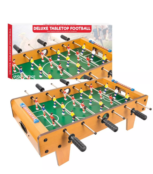 Global Gizmos 50580 Deluxe Table Top Football/Foosball Game | Retro Fun