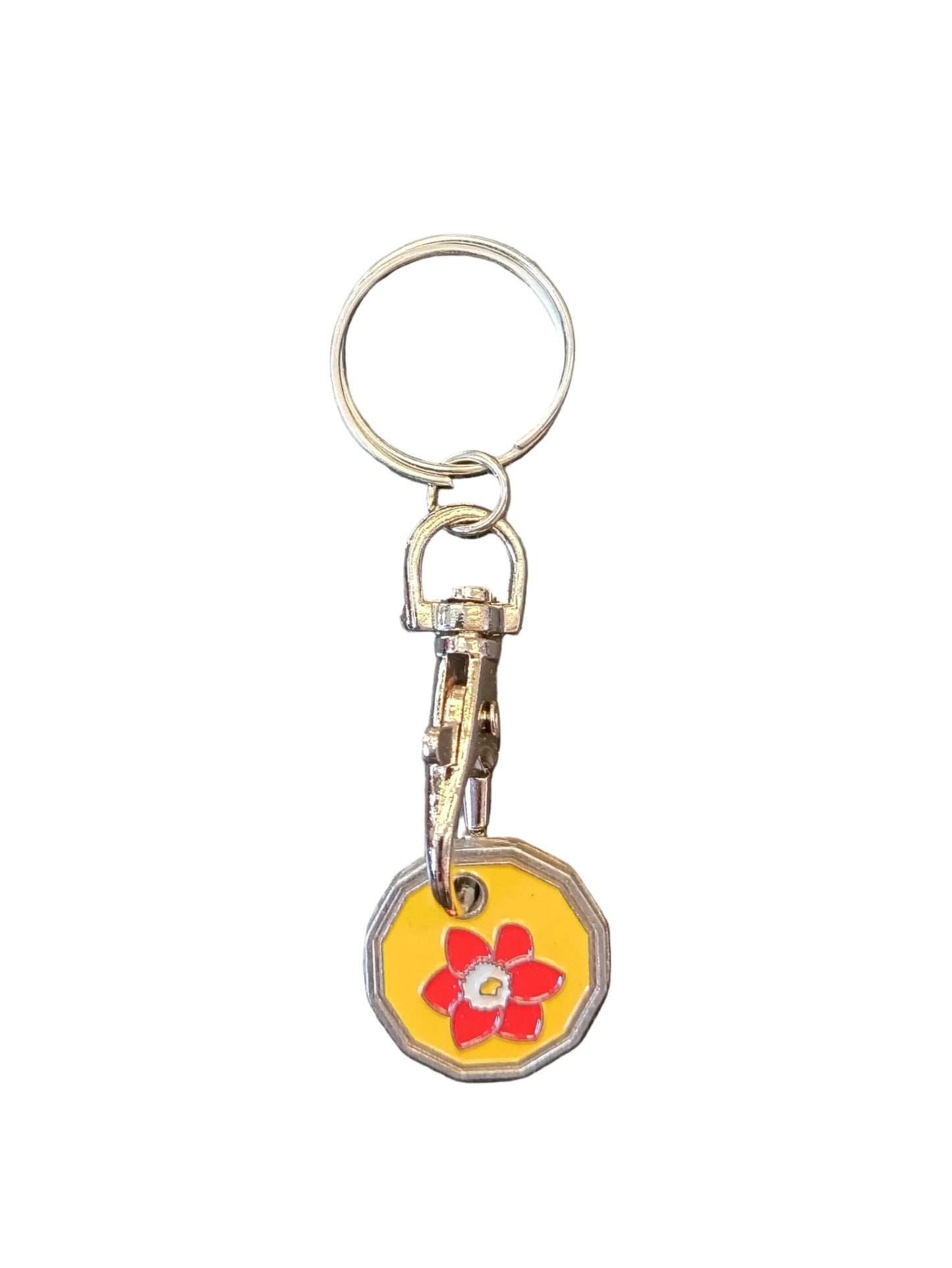 TROLLEY COIN KEYRING FLOWER
