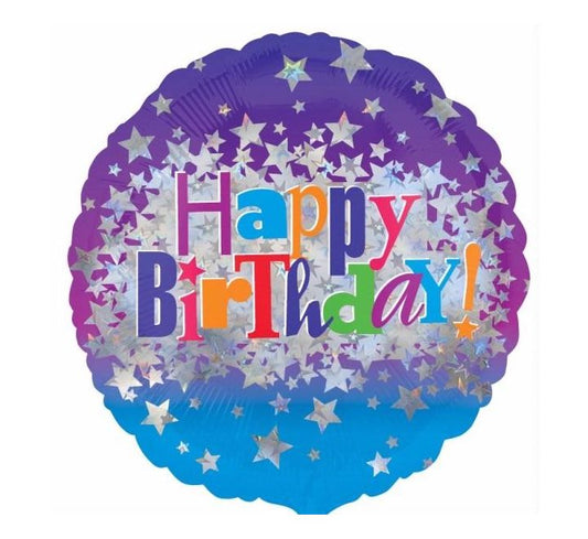 18IN BIRTHDAY BRIGHT STARS FOIL BALLOON