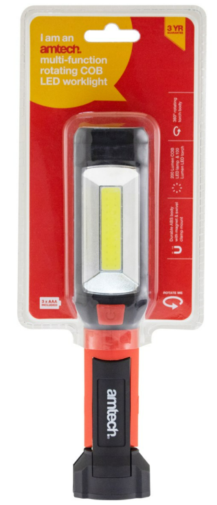 Amtech Lampe de travail COB LED rotative multifonction