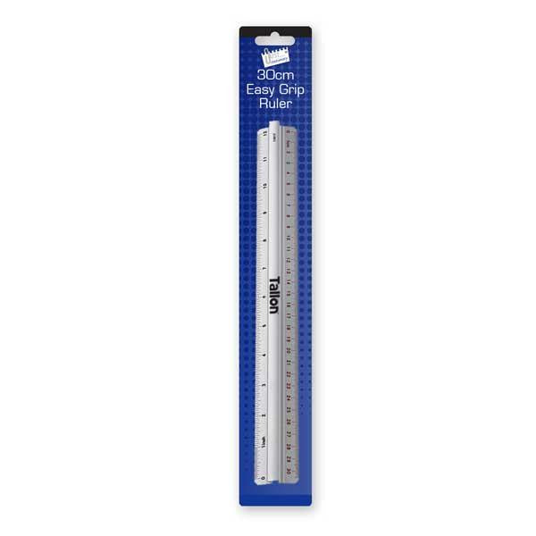 Tallon 30cm Easy Grip Ruler School Stationery 12 Inches