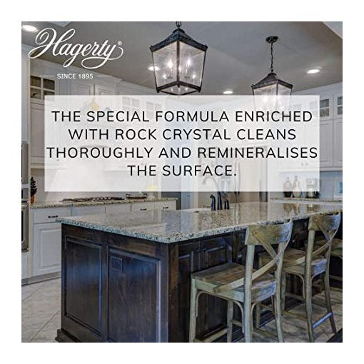 Hagerty Marble Care Marble Cleaner 1 Litre I Effective Cleaner for Marble Floors Concrete Polished Stone I Remineralizing Care for Marble Enriched with Rock Crystal
