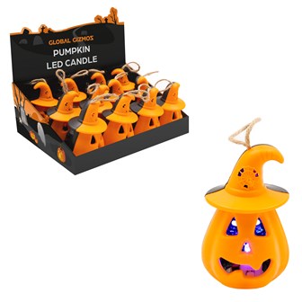 Global Gizmos Halloween Pumpkin LED Candle