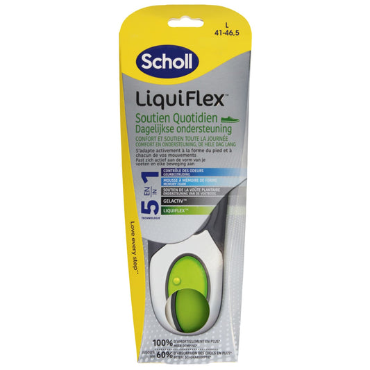 Scholl Liquiflex 5-in-1 Everyday Support Insoles Size Large