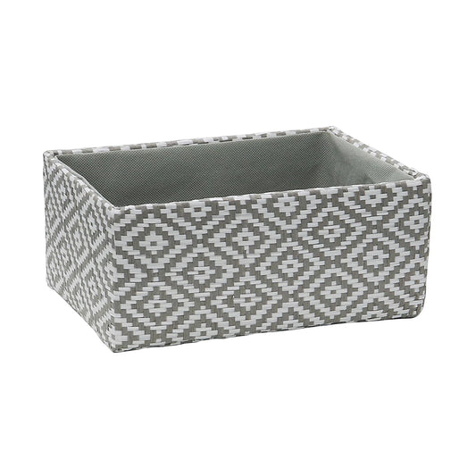 JVL Panier de rangement rectangulaire Argyle
