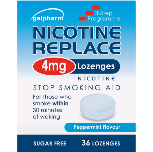 Pastilles de remplacement de nicotine Galpharm 4 mg Menthe x36