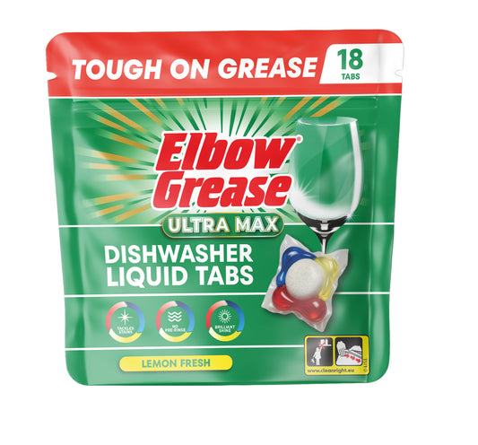 Tablettes de lave-vaisselle Elbow Grease Ultra Max - Lot de 18