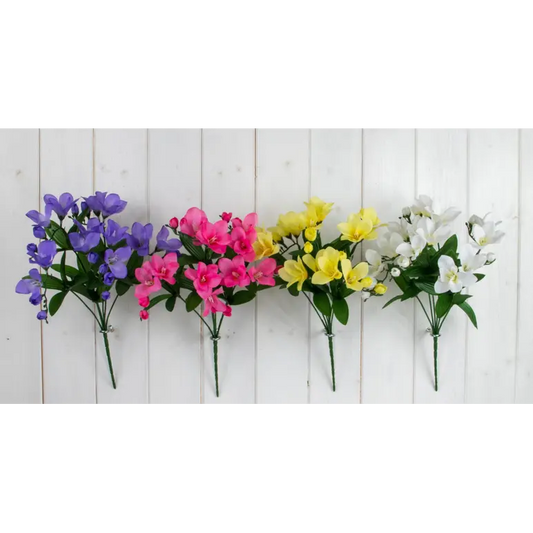 ASSORTED COLOUR ARTIFICIAL FLOWER FREESIA BUSH