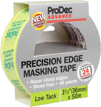 Ruban de masquage multi-surfaces de précision ProDec Advance 36 mm (1,5 pouce) x 50 m à faible adhérence