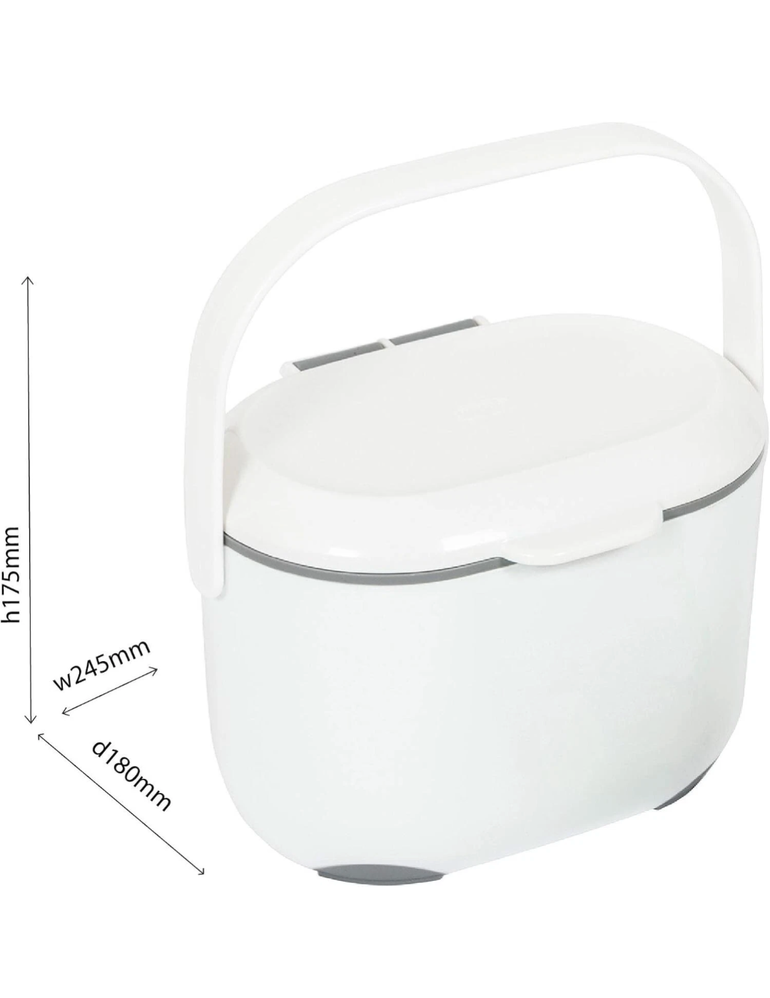 Addis 515631 Composteur de cuisine 2,5 litres, blanc/gris - 1588