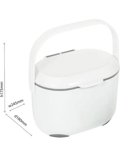 Addis 515631 Composteur de cuisine 2,5 litres, blanc/gris - 1588