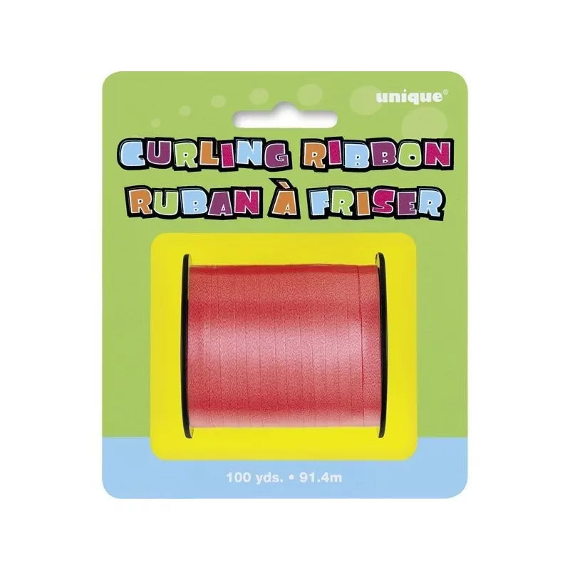Unique Party 100 Yards Ribbon Roll - Red