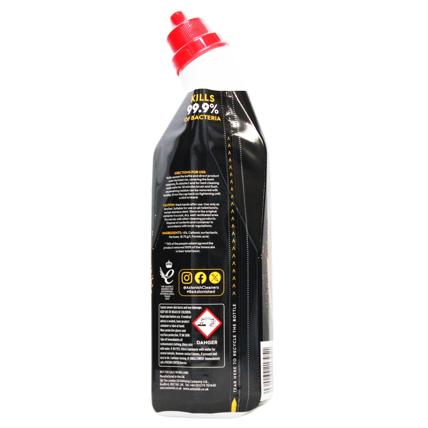 ASTONISH PURE POWER 10X ACTION  TOILET CLEANER REMOVES 100% LIMESCALE 750ml