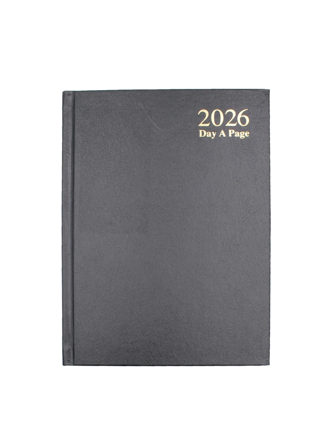 2026 A5 Diary Hardback Day a Page Full Sat/Sun 3282 - Black