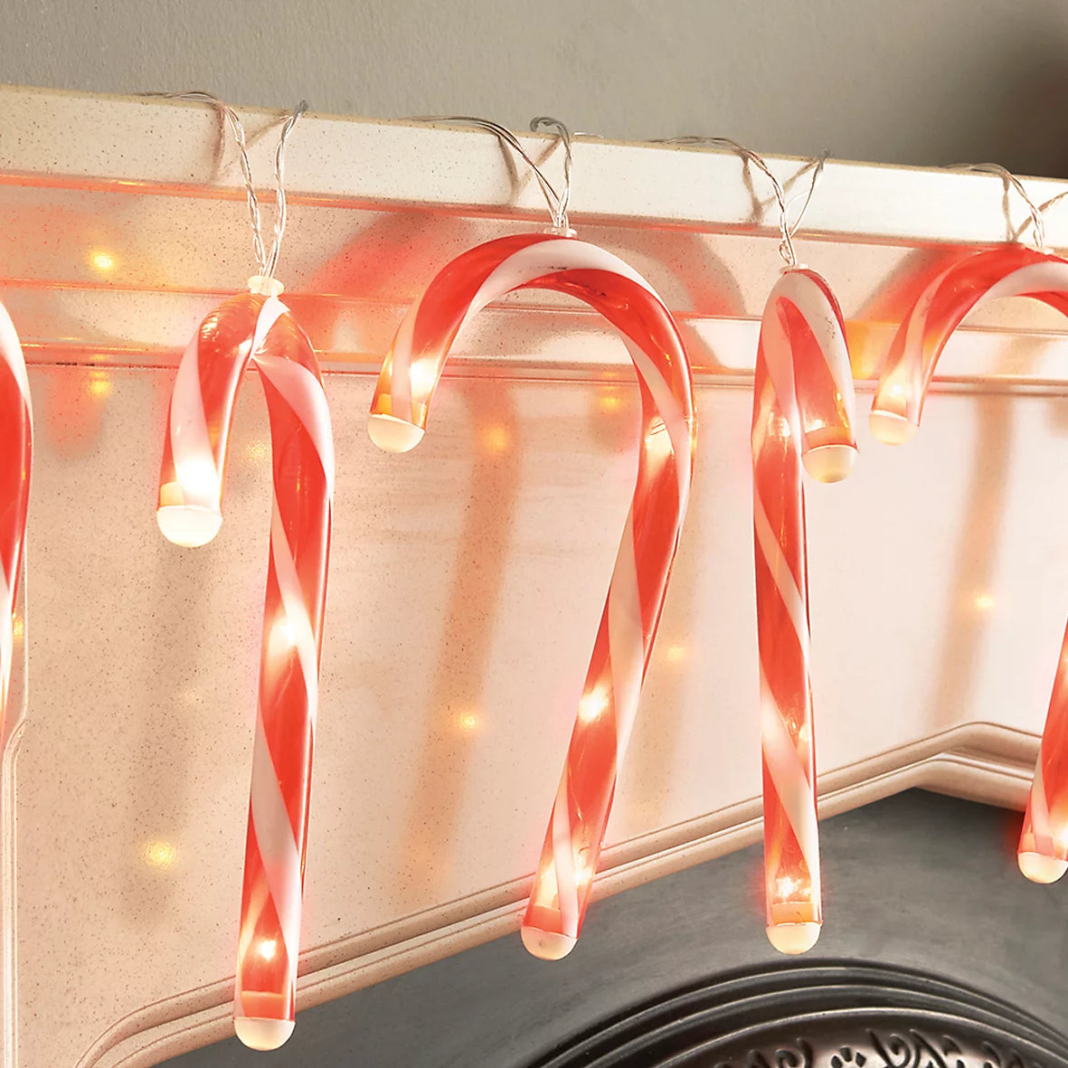 Christmas Workshop 10 Piece Christmas Candy Cane LED Decoration String Lights