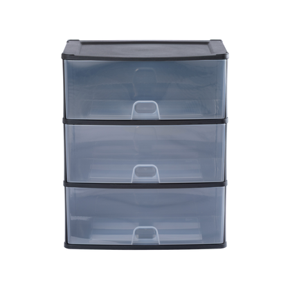 Wham® Organiseur de Tiroirs Grand 3D Noir/Transparent