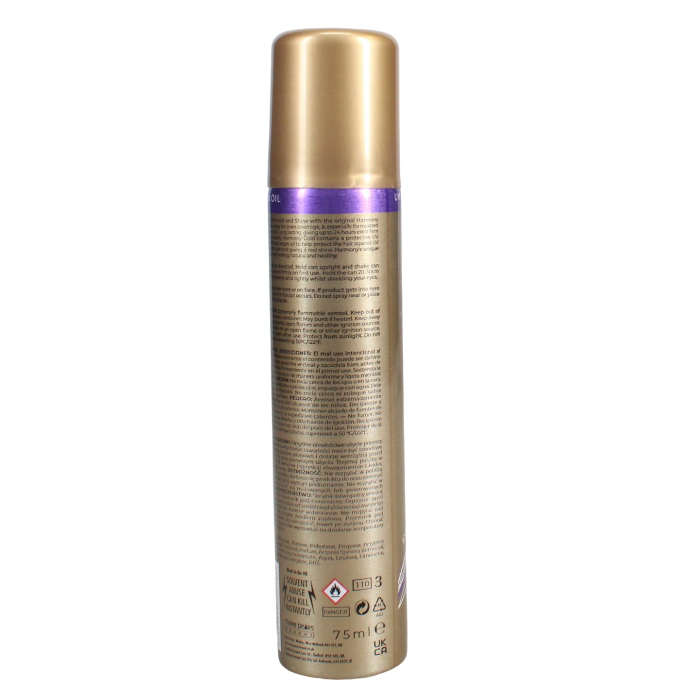 Harmony Gold 75ml Hairspray Extra Firm Hold & Shine