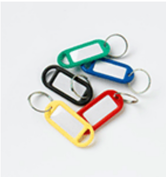 STARPACK 6 ÉTIQUETTES PORTE-CLÉS COULEURS ASSORTIES