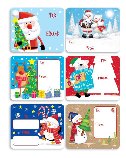 Giftmaker Christmas 60 Jumbo Novelty Sticky Tags