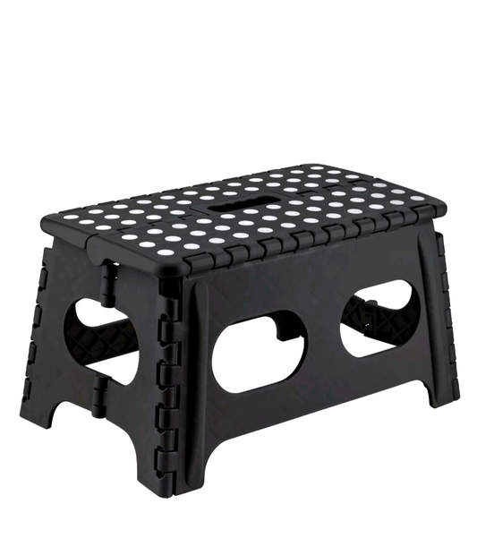 Folding Step Stool Extra Wide Plastic Anti-slip Kitchen Home Oh so Handy Assorted colors