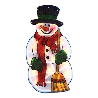 The  Christmas Workshop LED Snowman Metallic Battery  Operated Silhouette Light