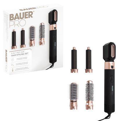 Bauer 5 in 1 Hot Air Hair Styling Set Multi-functional Hair Styler - 800-1000W