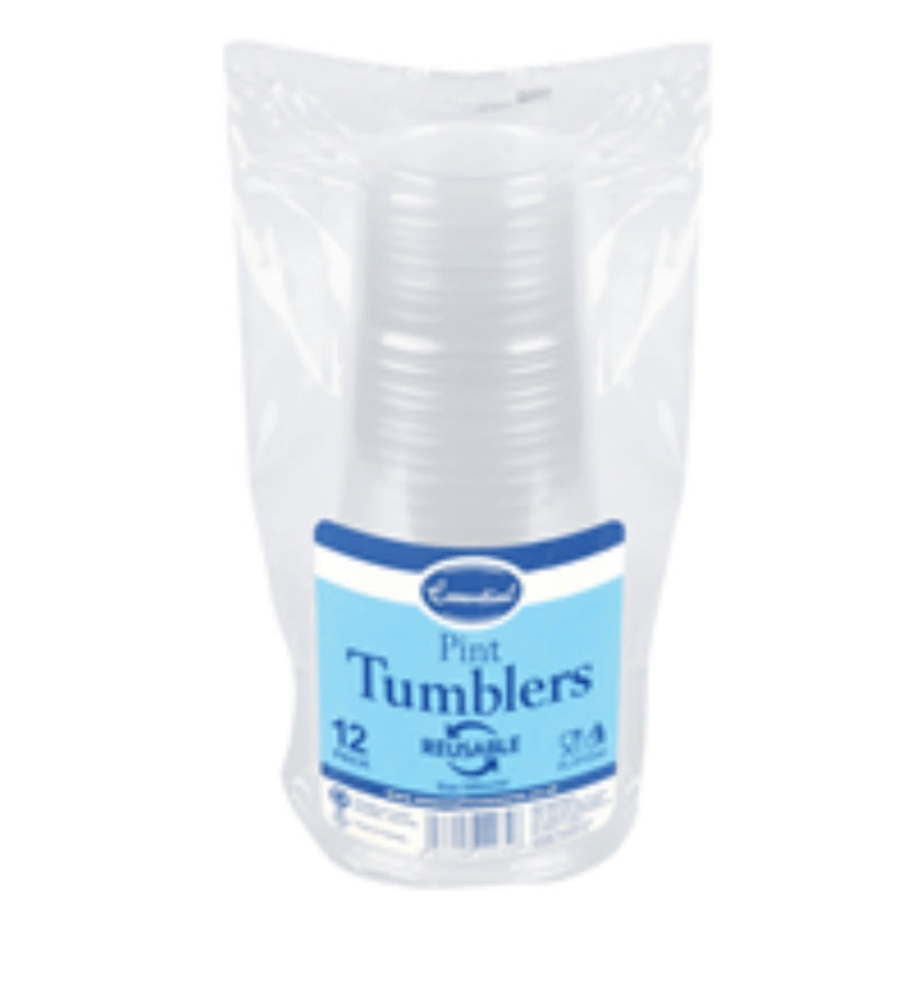 Gobelets en plastique de 12 unités, environ 560 ml/unité