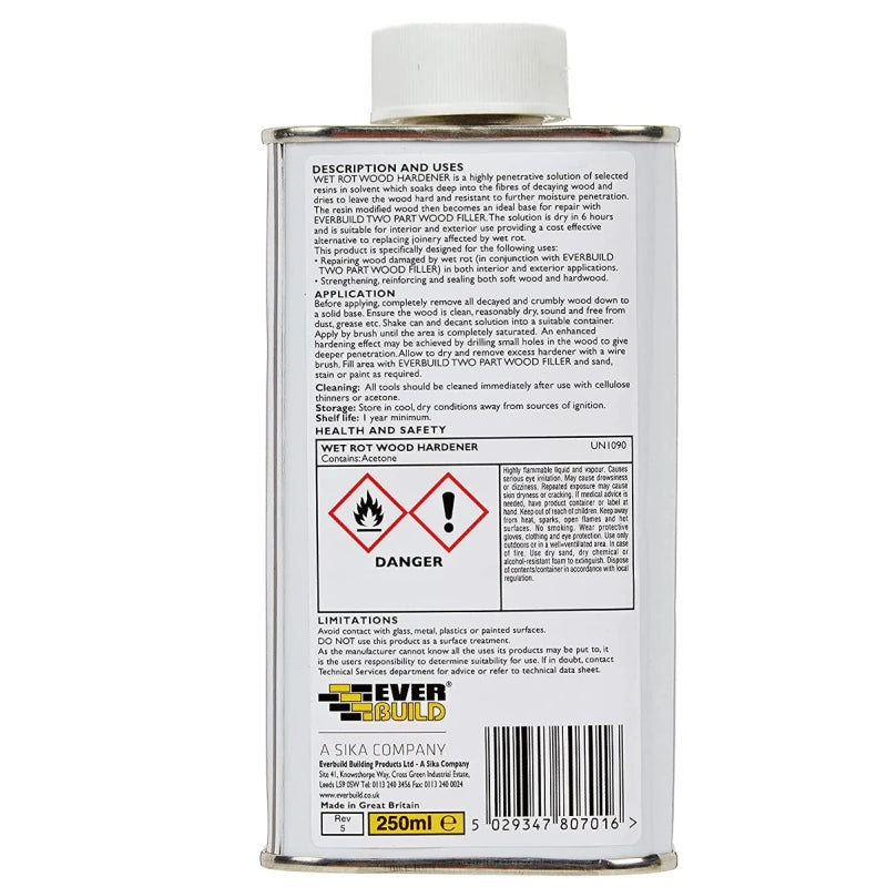 DURCISSEUR BOIS POUR BOIS POURRI HUMIDE 250ML