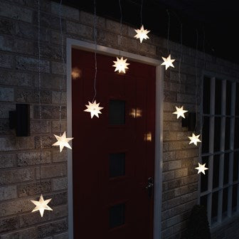 Christmas Workshop 3D Star V Shape Curtain Lights - Warm White