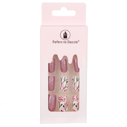 Dazzle Faux Ongles Press-On Couleurs Assorties