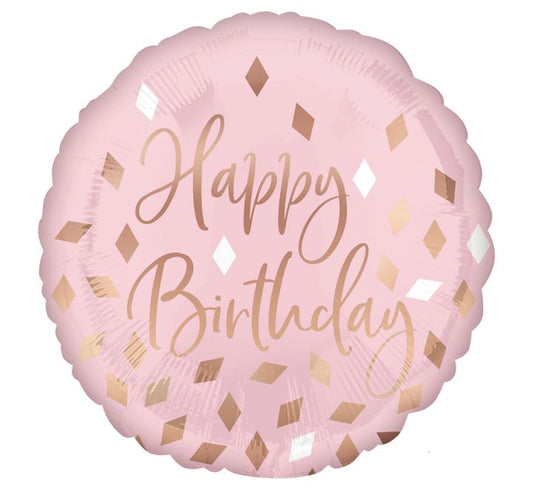 18in BLUSH BIRTHDAY FOIL BALLOON