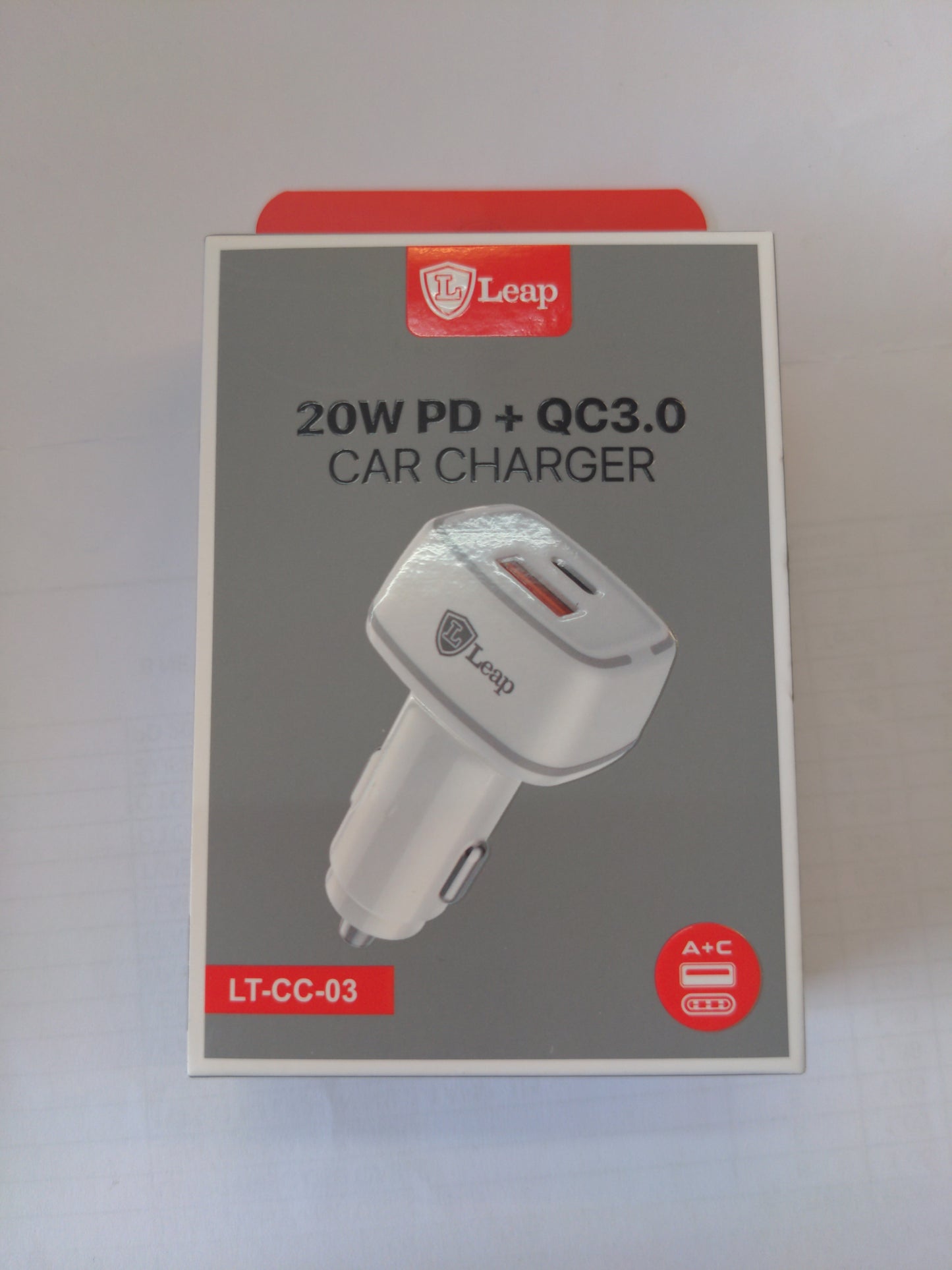 Chargeur de voiture USB/Type C 20 W