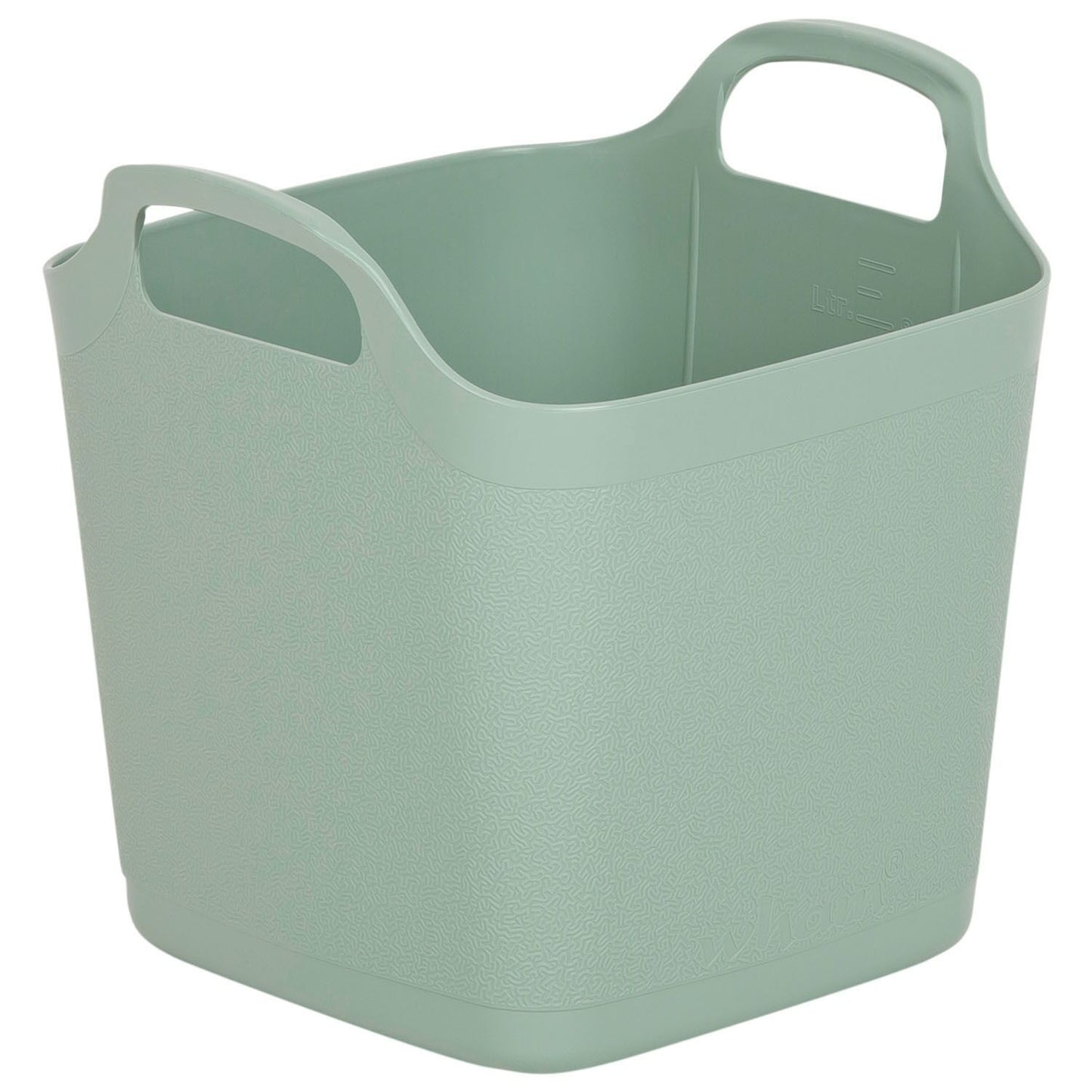 Bac de rangement carré gradué souple Wham de 8 litres, vert sauge