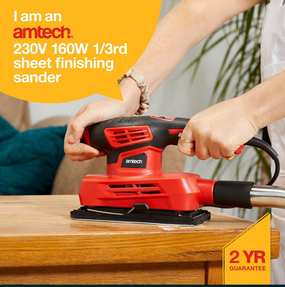 Amtech 230V 160W 1/3 Sheet finish sander
