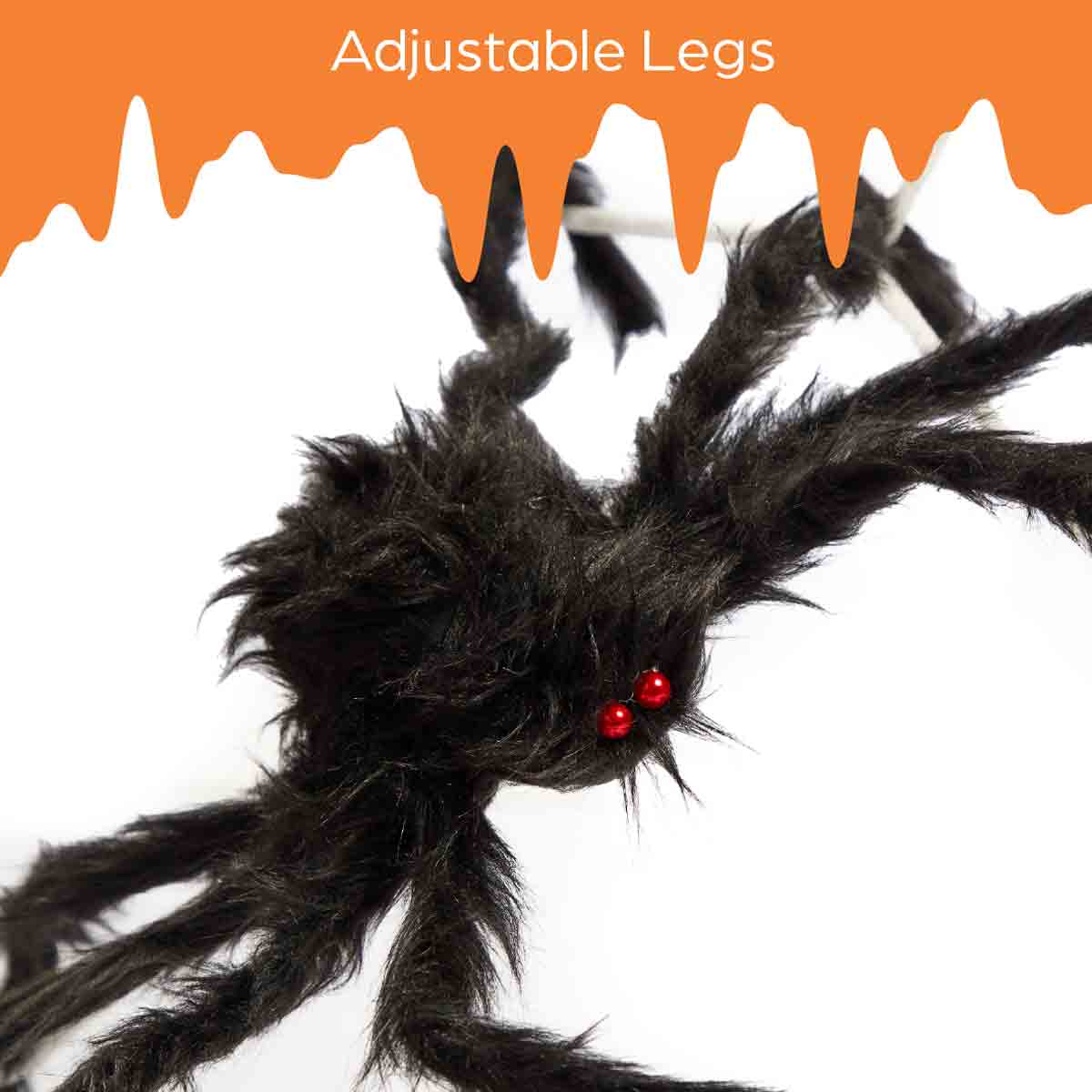 Global Gizmos Giant Halloween Web and Spider Hanging Decorations