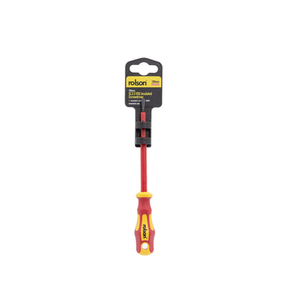 Rolson 3.5 x 100mm VDE Slotted Insulated Screwdriver