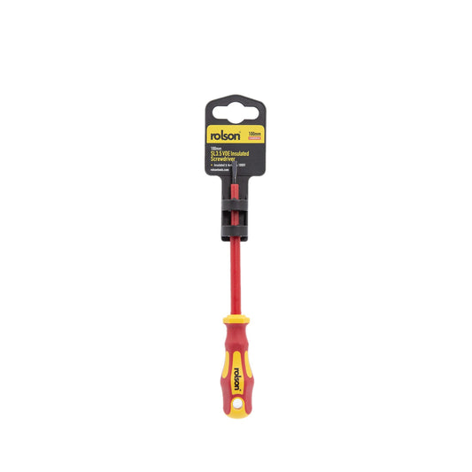Rolson 3.5 x 100mm VDE Slotted Insulated Screwdriver