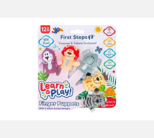 First Step Multicolour Bath Toy Hand Puppets (Pack of 5)