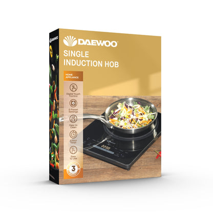 Table de cuisson à induction Daewoo 2200W, une plaque de cuisson autonome, compacte, à poser