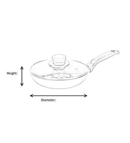 STEELEX 4 Cup Egg Poacher Pan Teflon Non Stick Egg Poaching Pan Aluminium AL8004