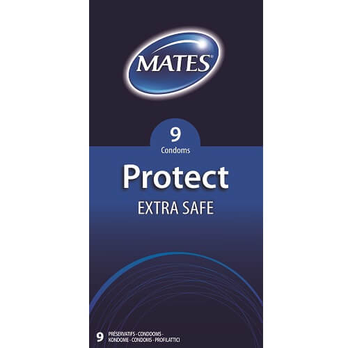 Préservatifs Mates Extra Sûrs Protection Plus Boîte de 9