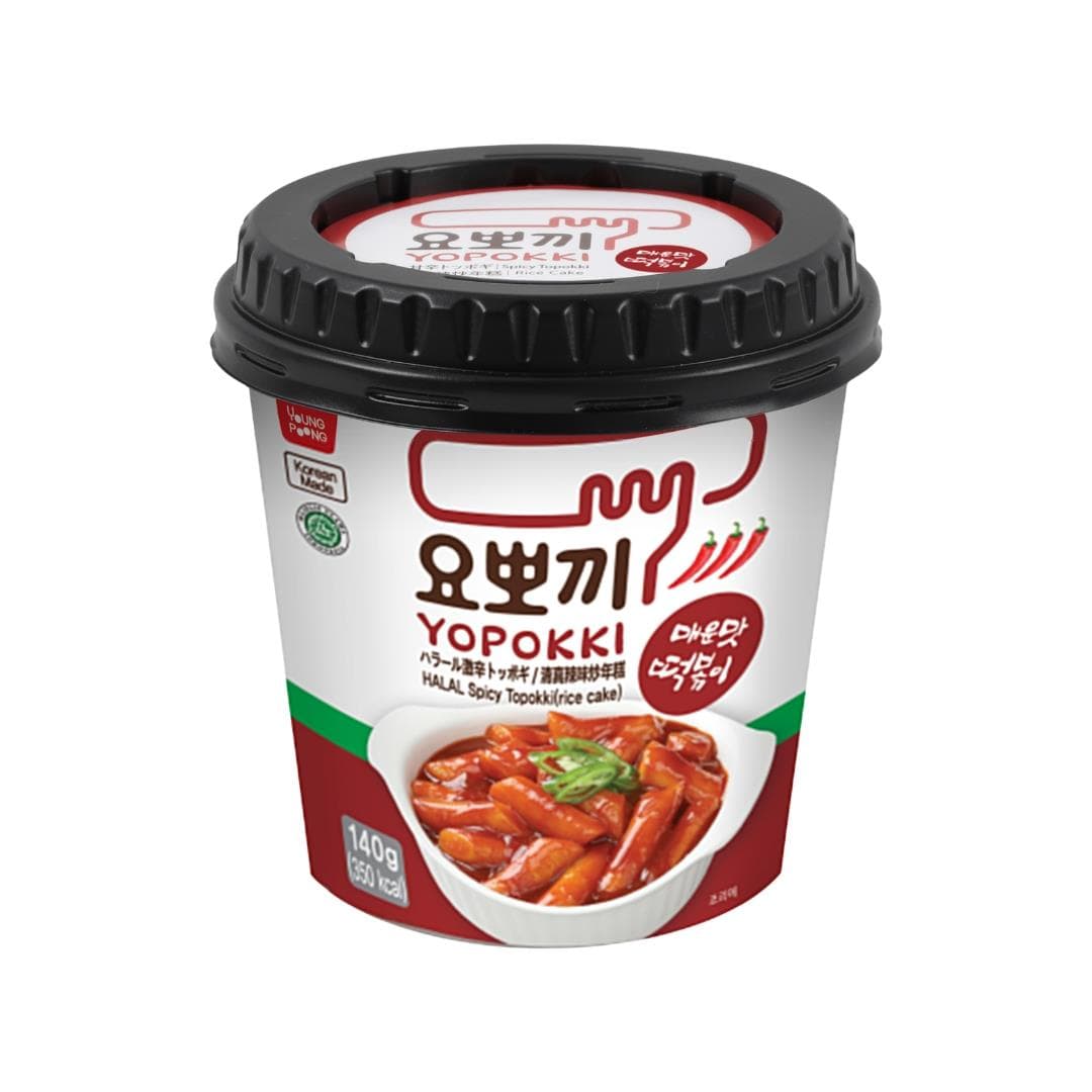 Young Poong Yopokki Halal Spicy Topokki (Rice Cake) Cup