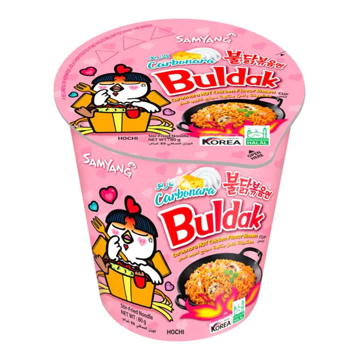 Samyang Buldak Hot Chicken Flavour Ramen - Carbonara Cup 80g