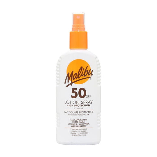 Malibu High Protection Lotion Spray SPF50 Water Resistant 200ml