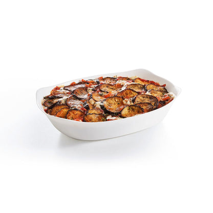 Carine Smart Cuisine Plat de cuisson blanc 38 x 28 cm
