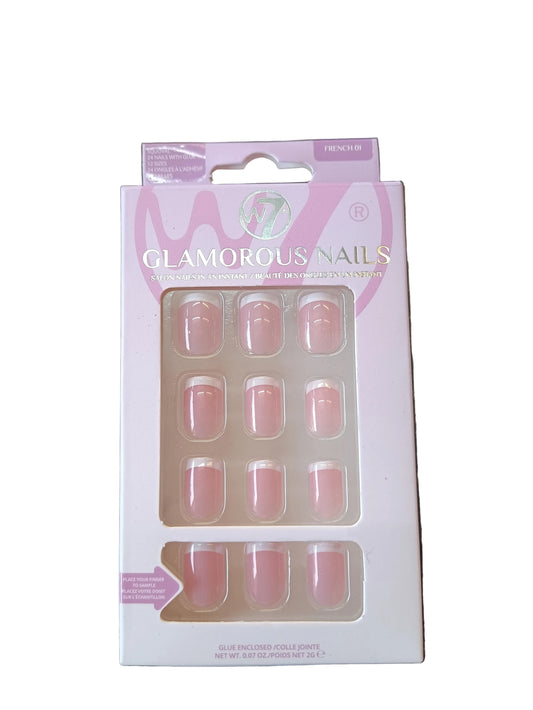 W7 Ongles Glamour avec Colle - FRENCH 01